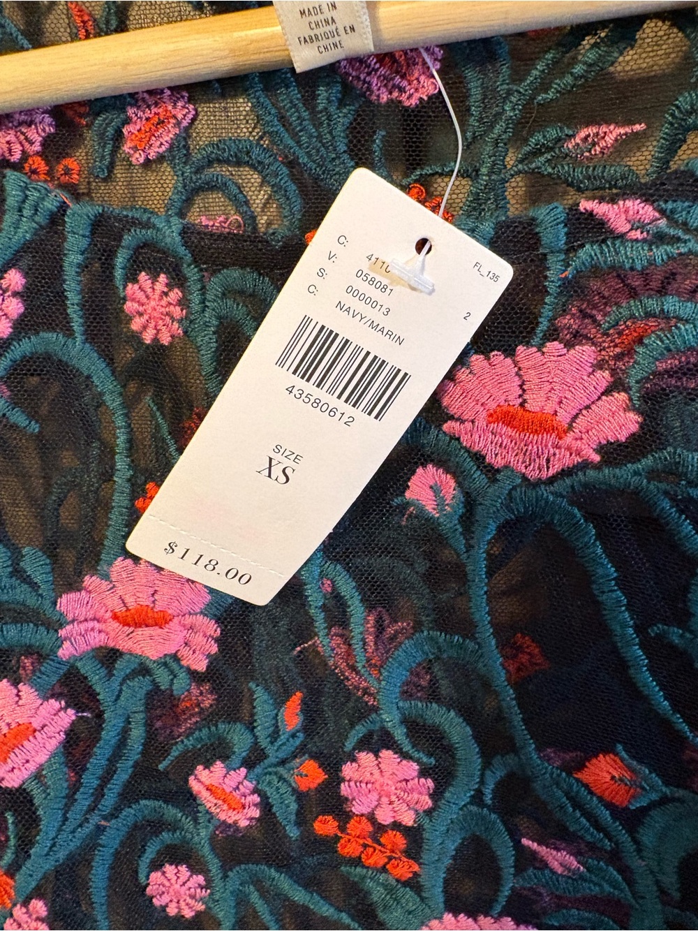 Anthropologie Moulinette Soeurs Embroidered Floral Lace Shift Dress XS‎ NWT - Picture 2 of 7